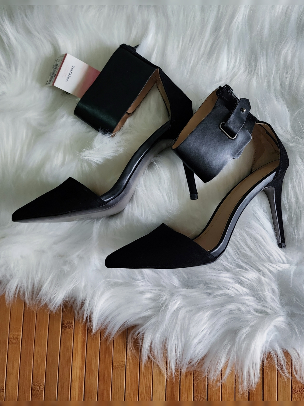Zara Trafaluc Heels Ankle Cuff Stiletto Shoes - Picture 5 of 9